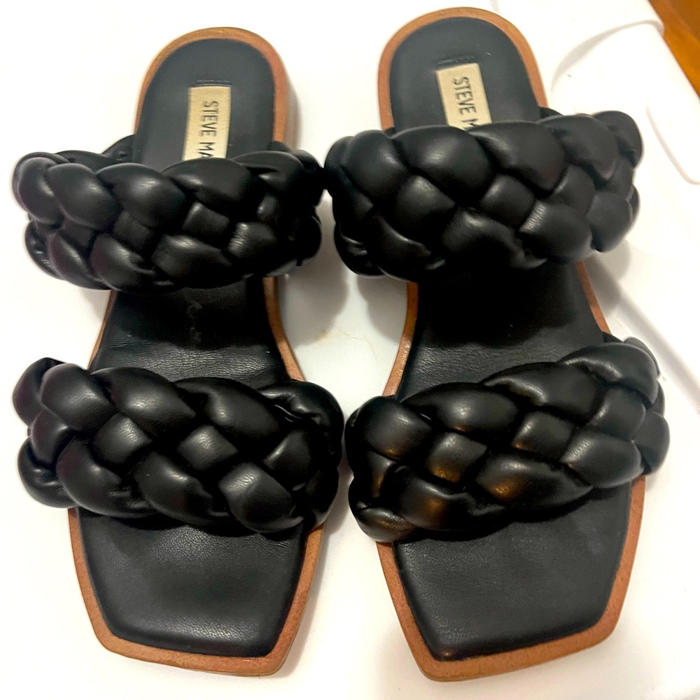 Steve Madden Double Braided Sandals, Size 7M, GUC